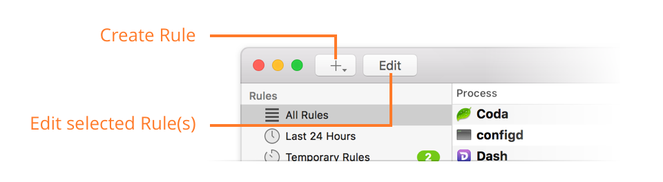 Create Rule Button