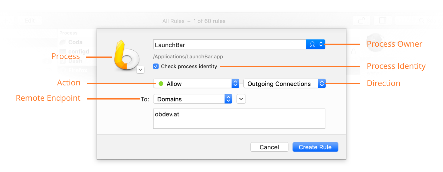 Create Rule Dialog