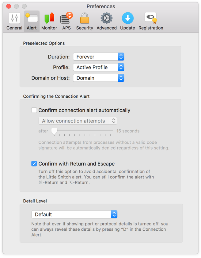 Alert Preferences