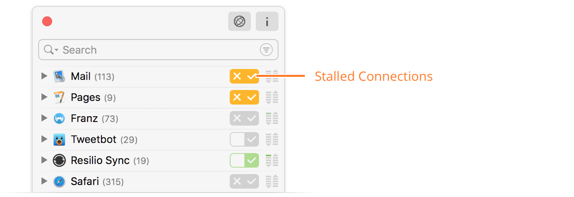 Network Monitor Stalled Connections