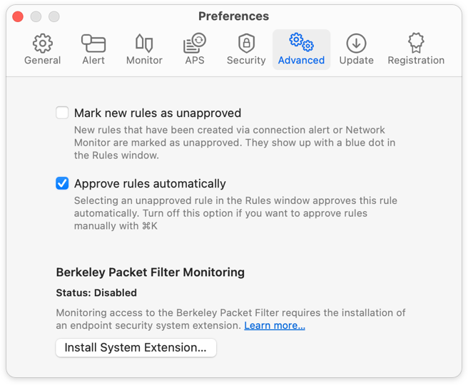 Advanced Preferences