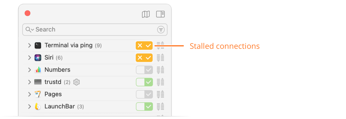 Network Monitor Stalled Connections