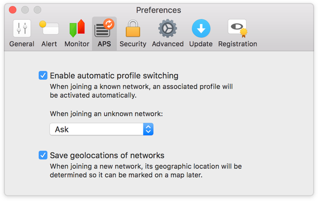 APS Preferences