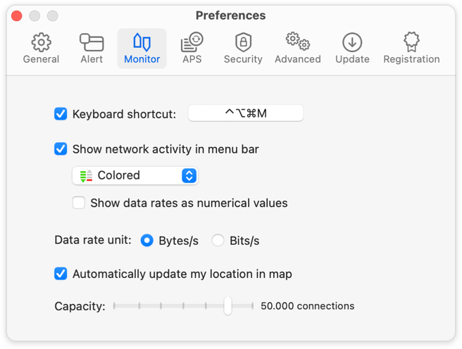 Network Monitor Preferences