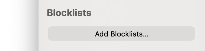 Add Blocklists