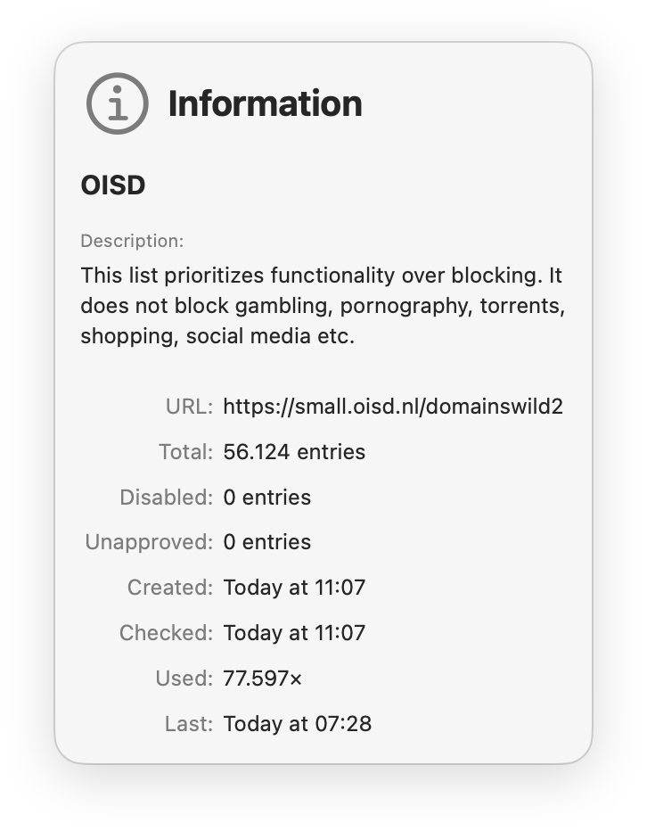Blocklist Inspector